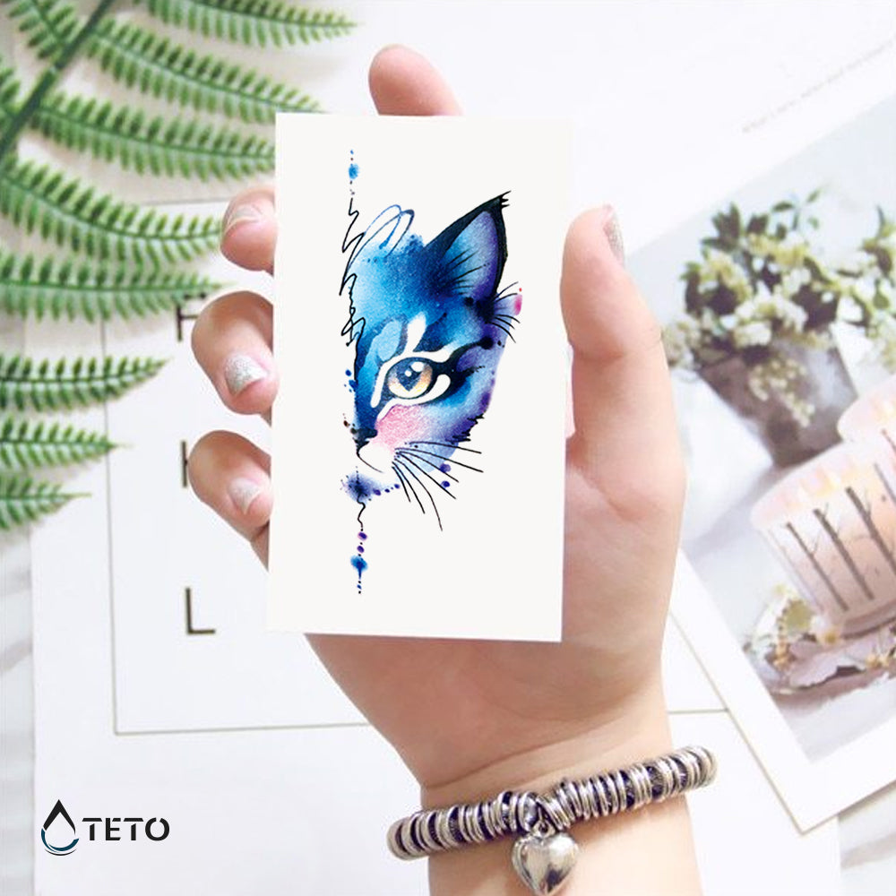 Faccia di gatto - TETO Tatuaggi Temporanei