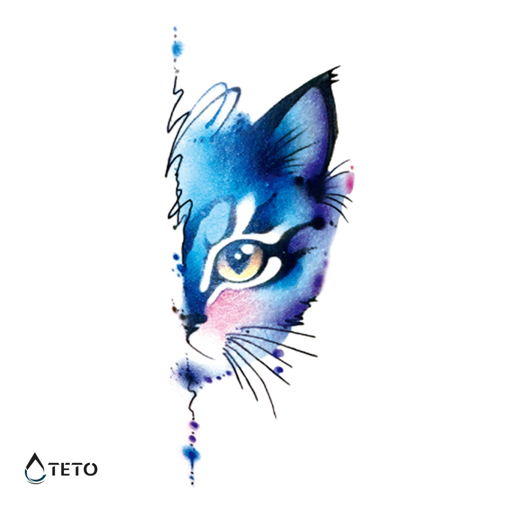 Faccia di gatto - TETO Tatuaggi Temporanei