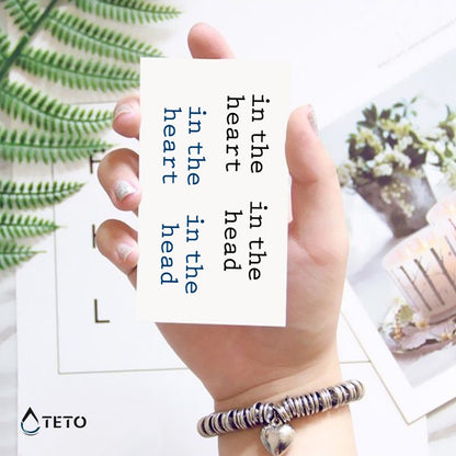 Nella testa e nel cuore – set - TETO Tatuaggi Temporanei