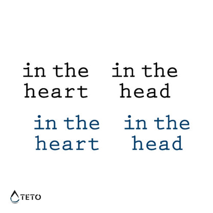 Nella testa e nel cuore – set - TETO Tatuaggi Temporanei