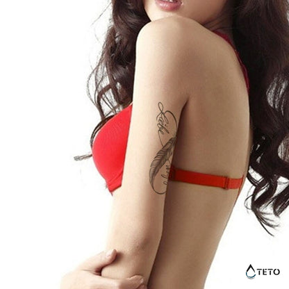 Infinito con piuma - TETO Tatuaggi Temporanei