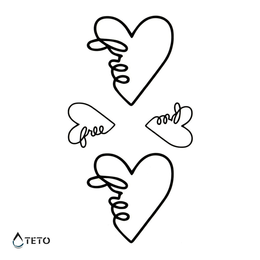 Amore libero - set - TETO Tatuaggi Temporanei