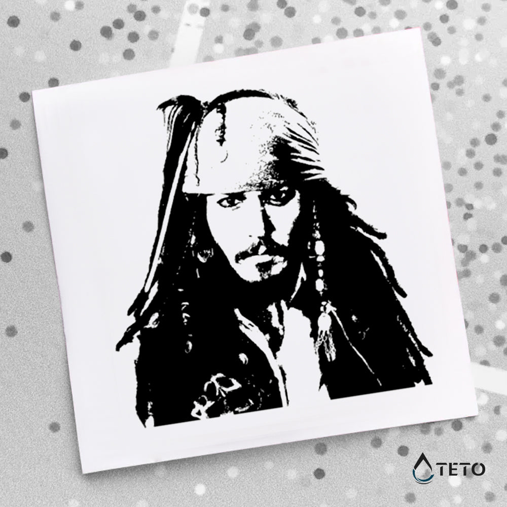 Johnny Depp - Jack Sparrow - TETO Tatuaggi Temporanei