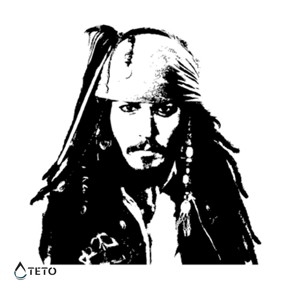 Johnny Depp - Jack Sparrow - TETO Tatuaggi Temporanei