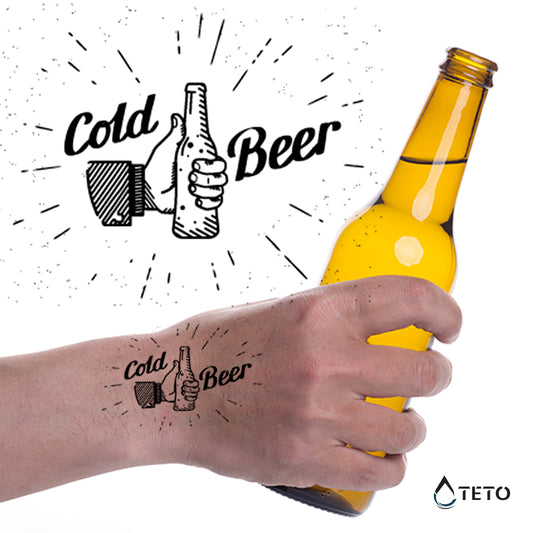 Birra ghiacciata - TETO Tatuaggi Temporanei