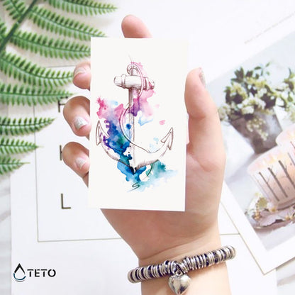 Ancora in acquerello - TETO Tatuaggi Temporanei