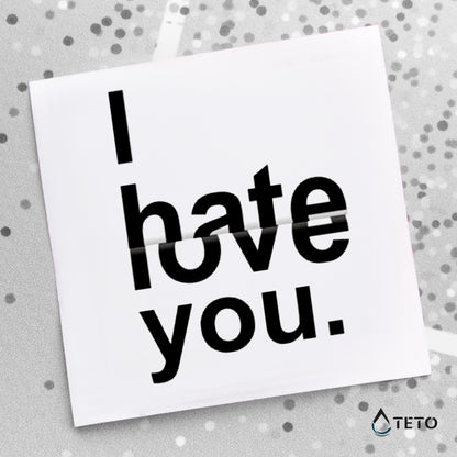 Ti amo/ti odio - TETO Tatuaggi Temporanei
