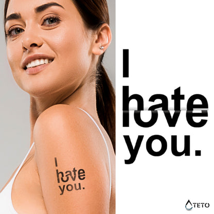 Ti amo/ti odio - TETO Tatuaggi Temporanei