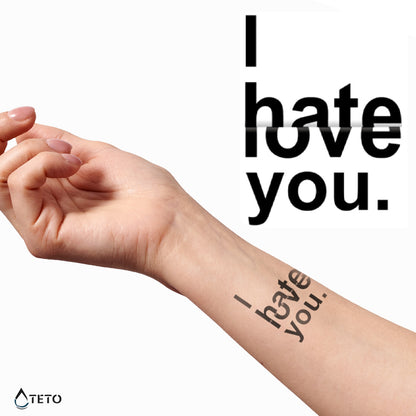 Ti amo/ti odio - TETO Tatuaggi Temporanei