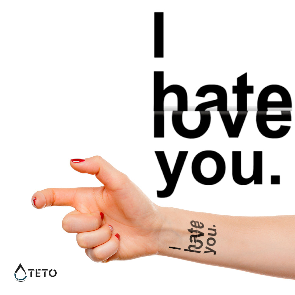 Ti amo/ti odio - TETO Tatuaggi Temporanei