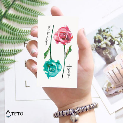 Rose motivazionali – set - TETO Tatuaggi Temporanei
