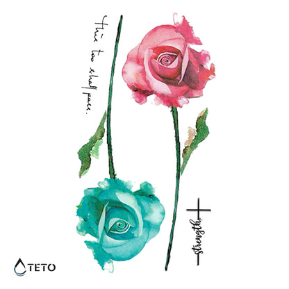 Rose motivazionali – set - TETO Tatuaggi Temporanei