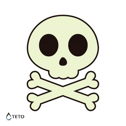 Teschio - Brilla nel buio - TETO Tatuaggi Temporanei