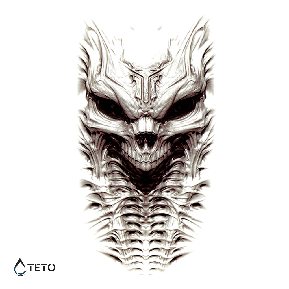 Demone spaventoso - TETO Tatuaggi Temporanei