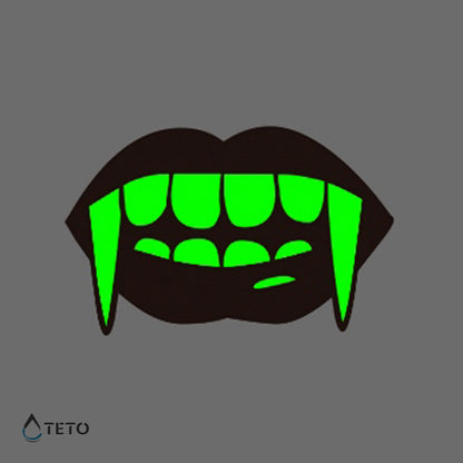 Denti di vampiro - Brilla nel buio - TETO Tatuaggi Temporanei