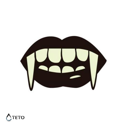 Denti di vampiro - Brilla nel buio - TETO Tatuaggi Temporanei