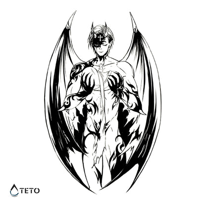 Angelo malvagio - TETO Tatuaggi Temporanei