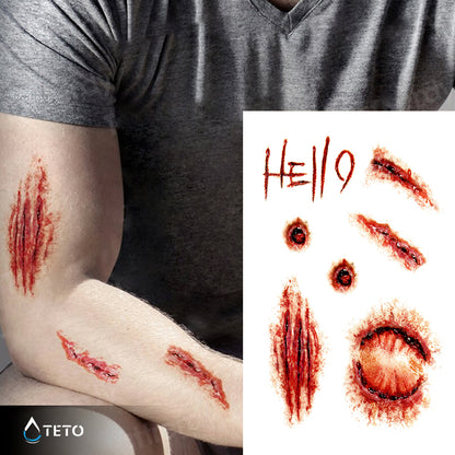 Cicatrici - graffi - TETO Tatuaggi Temporanei