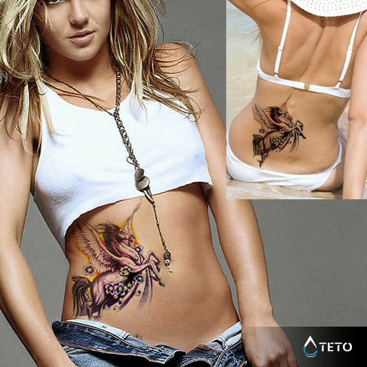 Cavallo alato - TETO Tatuaggi Temporanei