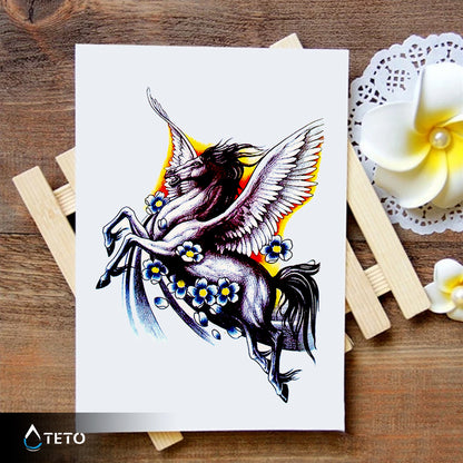 Cavallo alato - TETO Tatuaggi Temporanei