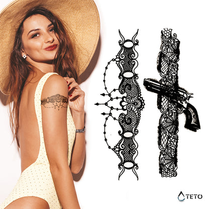 Giarrettiera con pistola - set - TETO Tatuaggi Temporanei