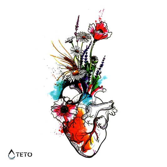 Cuore romantico - TETO Tatuaggi Temporanei