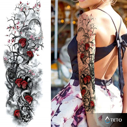 Albero con rose - TETO Tatuaggi Temporanei