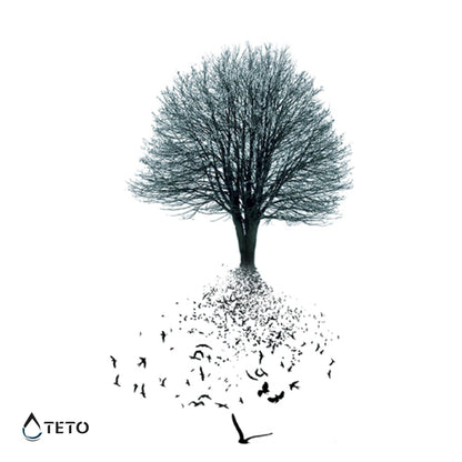 Albero della vita con uccelli - TETO Tatuaggi Temporanei