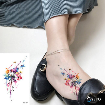 Dente di leone colorato - TETO Tatuaggi Temporanei