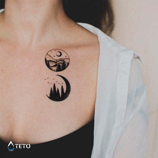 Montagne e luna - set