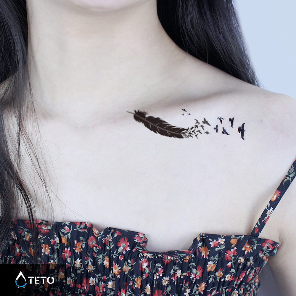 Piuma con uccelli - set – Tipo C