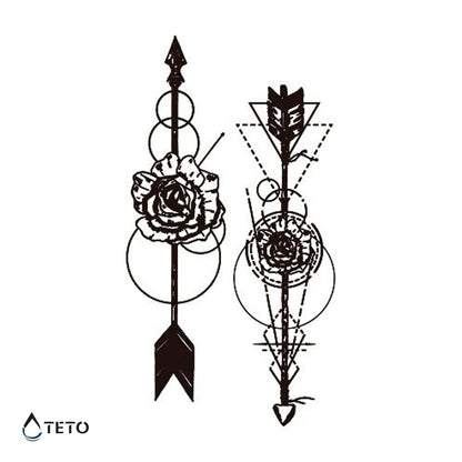 Freccie con fiori – set - TETO Tatuaggi Temporanei