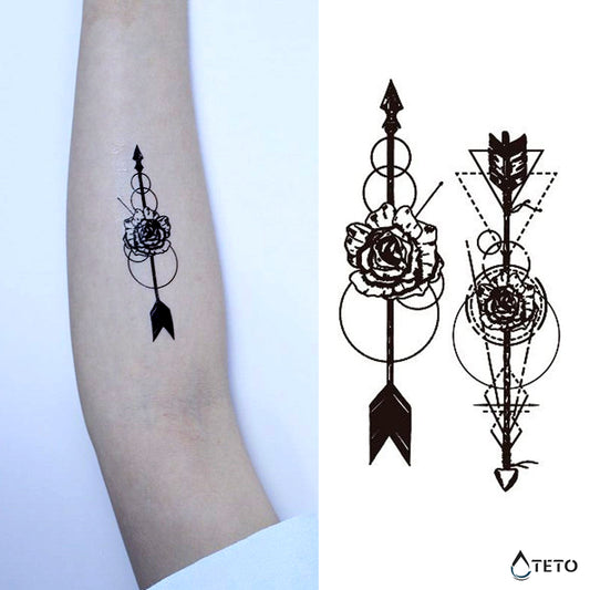 Freccie con fiori – set - TETO Tatuaggi Temporanei