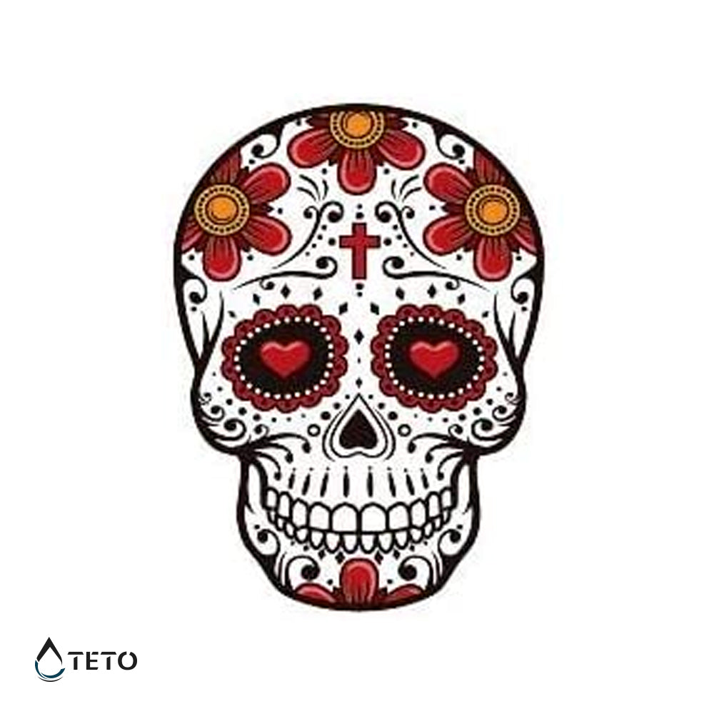 Teschio messicano – Tipo A - TETO Tatuaggi Temporanei