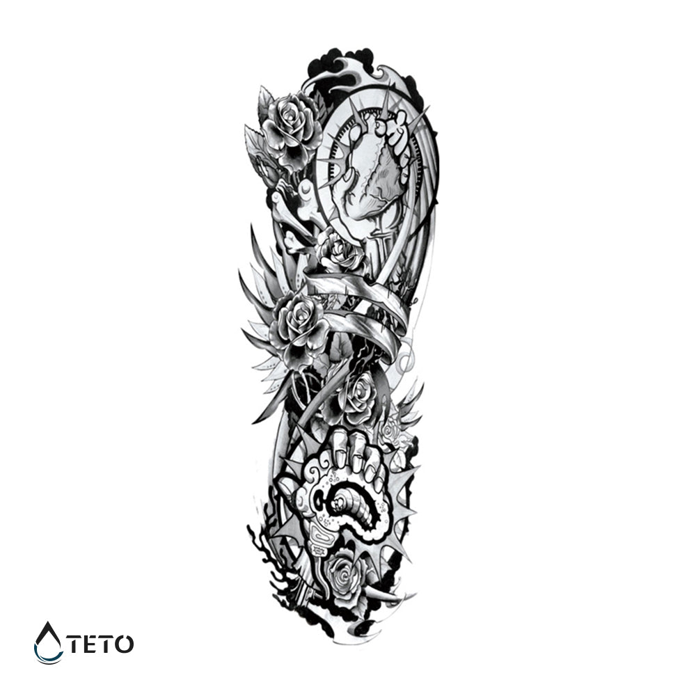 Rosa nera - TETO Tatuaggi Temporanei