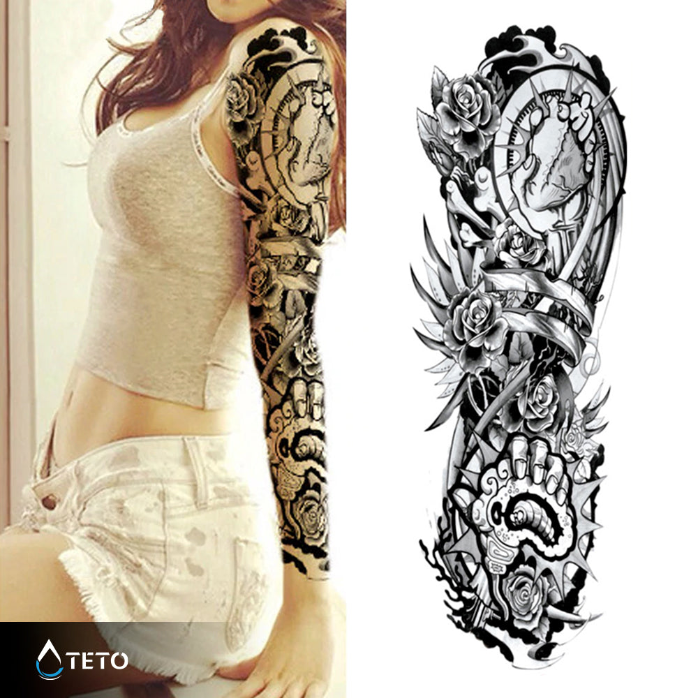 Rosa nera - TETO Tatuaggi Temporanei