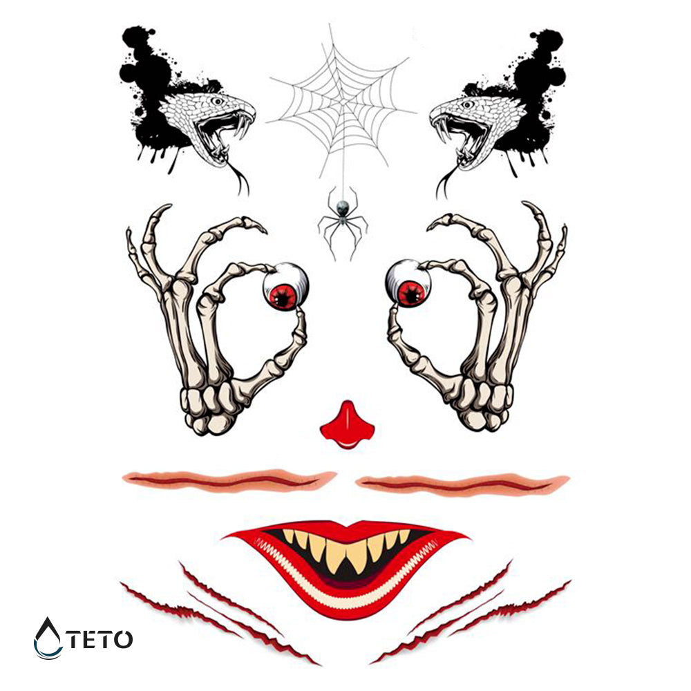 Volto inquietante - TETO Tatuaggi Temporanei