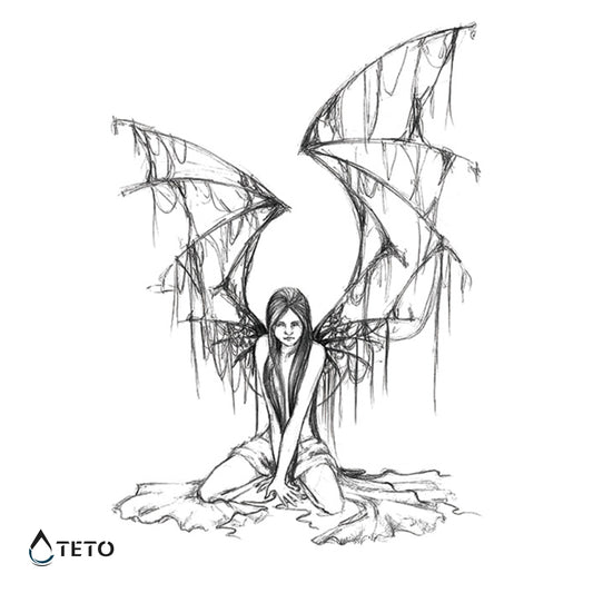 Angelo caduto – Tipo B - TETO Tatuaggi Temporanei