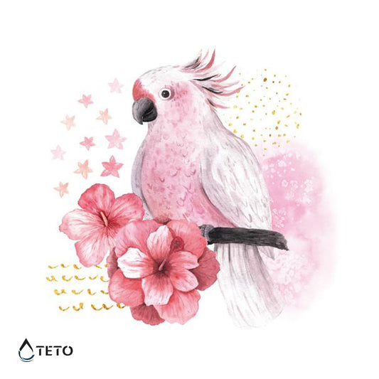 Cacatua rosa - TETO Tatuaggi Temporanei