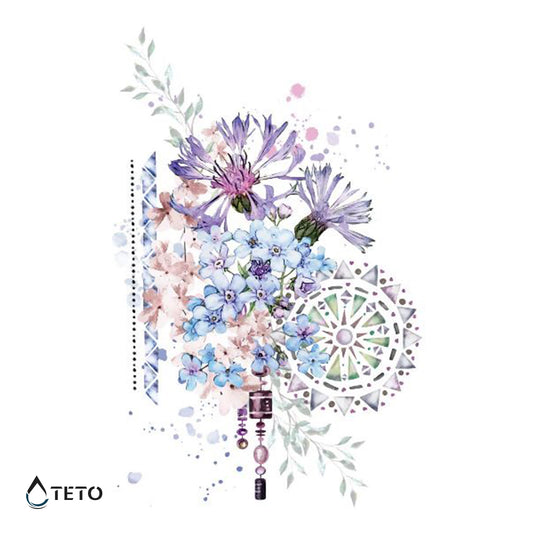 Fiori variati - TETO Tatuaggi Temporanei