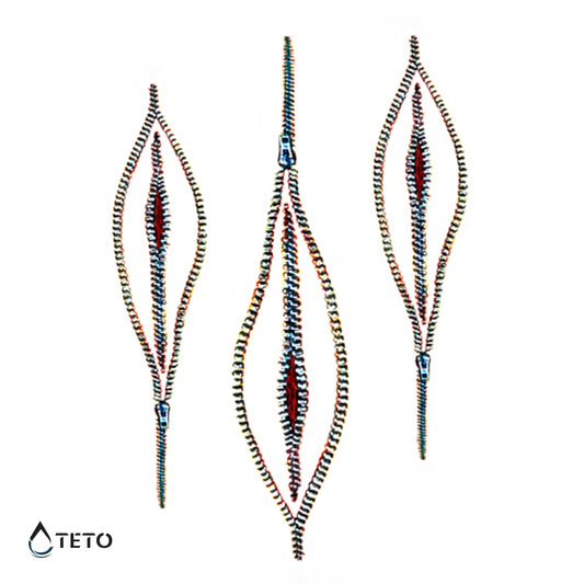 Cerniera nel corpo - set - TETO Tatuaggi Temporanei