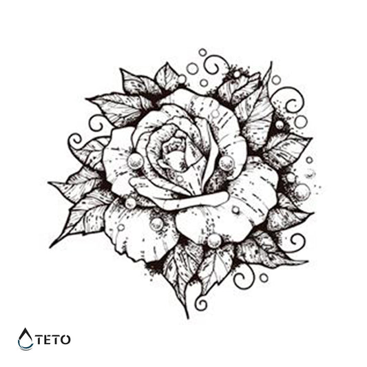 Fiore bagnato - TETO Tatuaggi Temporanei