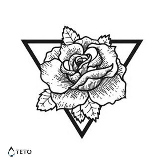 Fiore in triangolo - TETO Tatuaggi Temporanei