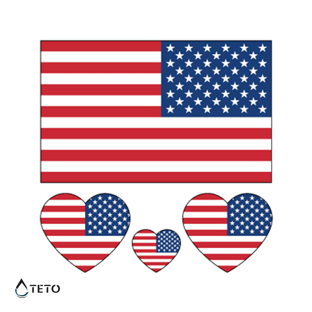 Bandiera Americana – set - TETO Tatuaggi Temporanei