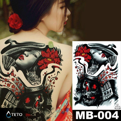 Donna pericolosa con un teschio - TETO Tatuaggi Temporanei