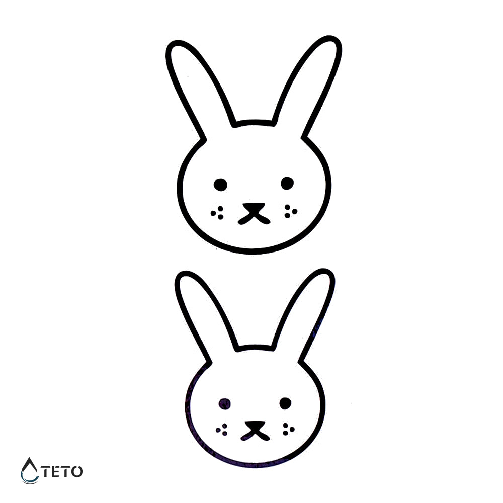 Coniglio adorabile – set - TETO Tatuaggi Temporanei