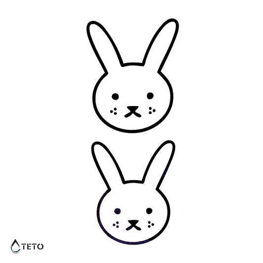 Coniglio adorabile – set - TETO Tatuaggi Temporanei