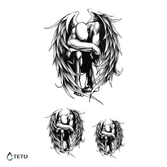 Angelo inginocchiato - TETO Tatuaggi Temporanei