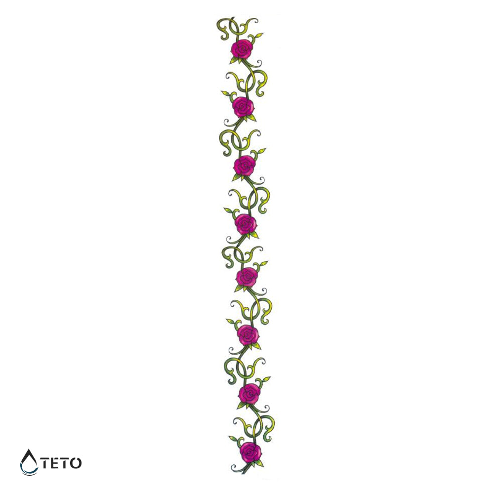 Catena di fiori – Tipo B - TETO Tatuaggi Temporanei
