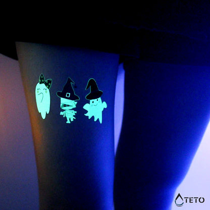 Fantasma sorridente - Brilla nel buio - TETO Tatuaggi Temporanei